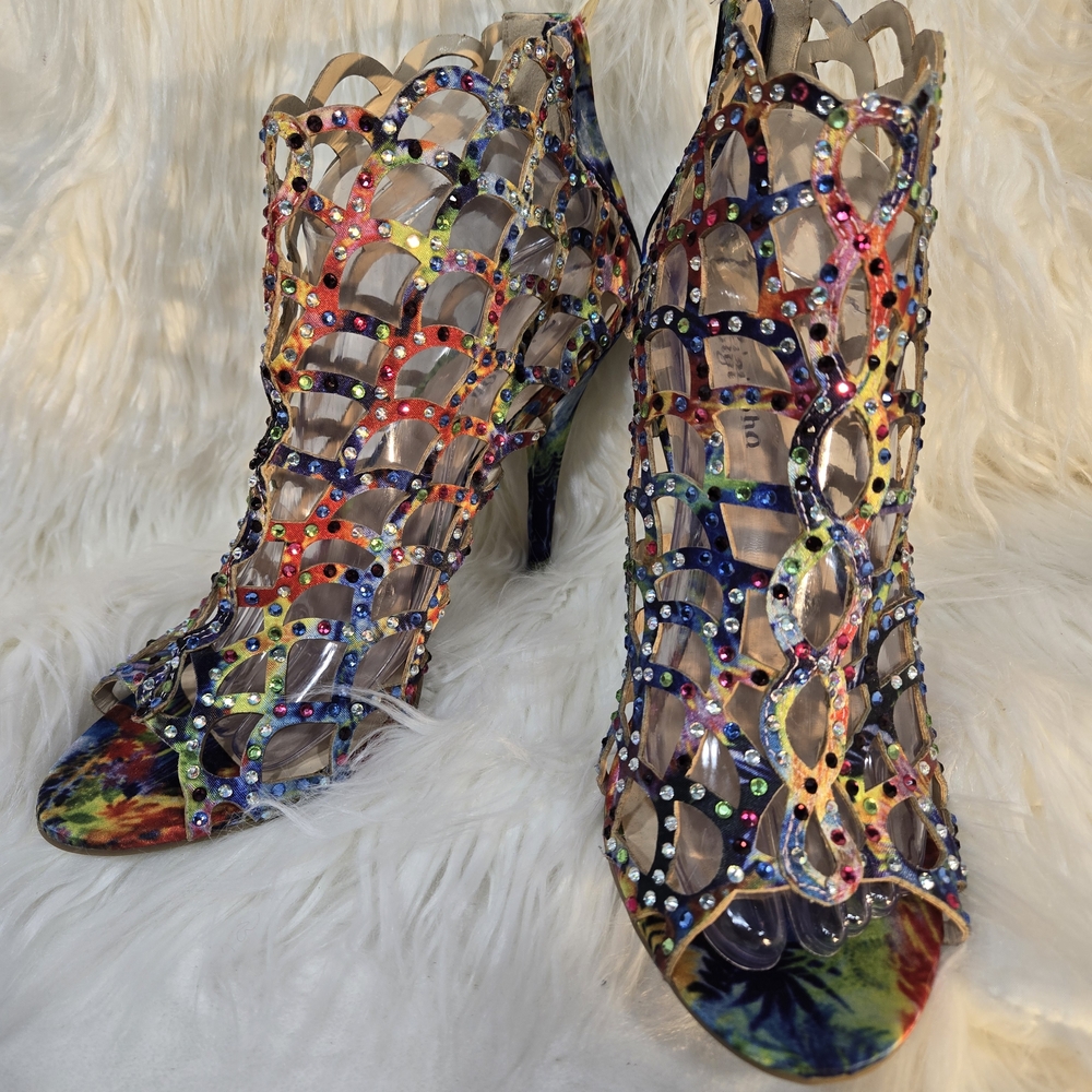 Zigi Soho Multicolor Rhinestone Heels
